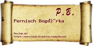 Pernisch Bogárka névjegykártya